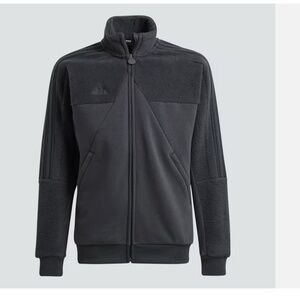 Adidas Kids Tiro Fleece Track Top Jacket Kids Carbon Colour HY4218 Medium Grey